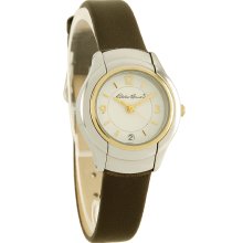 Eddie Bauer Small Classic Ladies 2T Brn Leather Watch