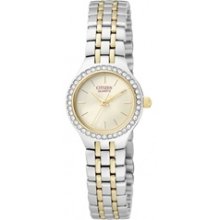 EJ6044-51P Citizen Quartz Elegant Swarovski Ladies Two-Tone Watch