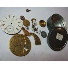 Elgin 7j ,17j,16 Size,rare Pocket Watch Movement,in Pieces,868, Lk