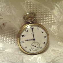 Elgin Pocket Watch 15 Jewels 12 Size Gold Filled Keystone J Boss Cas