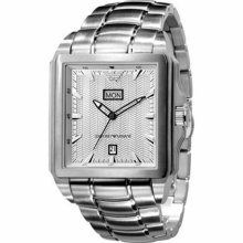 Emporio Armani Men's Classic AR0656 Silver Stainless-Steel Quartz ...