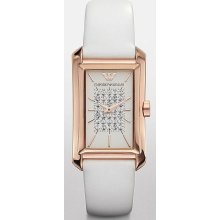 Emporio Armani Rose Gold-Tone Leather Women's Watch AR7314