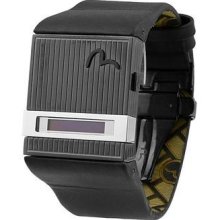 Evisu Habara Men's Stainless Steel Digital Quartz Watch Ev-7012-04 Leather