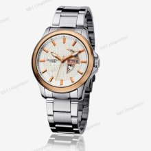 Eyki Luxury Move Date 3atm Japan Quartz Men Steel Wrist Watch