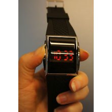 Fabulous Soki Red Led Digital Oblong Faced Watch With Adjustable Black Strap