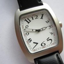 Factory Sample Aluminum White Dial Quartz Gents N.o.s. Watch Running