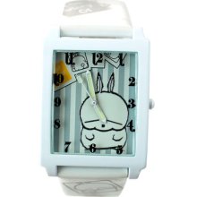 Fashion Light Pointer Digital Display Kids Girls Watch Square Dial 91034