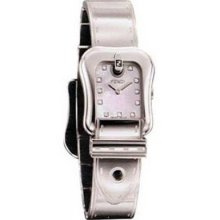 Fendi Ladies Stainless Steel Buckle Design Watch - Mop Dial W/ Diamonds