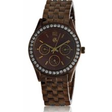 Fmd George Bronze Tone Crystal Accented Womens Watch Fmdge304