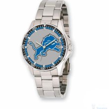 Football Watches - Men's Detroit Lions Stainless Steel National Football League Watch