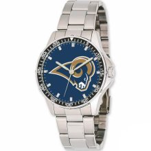 Football Watches - Men's St. Louis Rams Stainless Steel National Football League Watch