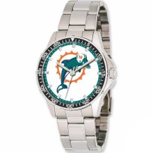 Football Watches - Miami Dolphins Men's Stainless Steel Watch