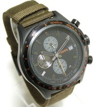 Fossil Date Multiple Dial Black Face Chronograph Men Watch