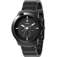 Fossil Fs4531 St.steel Z-black Tone 100m Wr. Diamond Watch