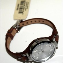 FOSSIL LADIES GEORGIA ORANGE WATCH - Brown - Leather - 9