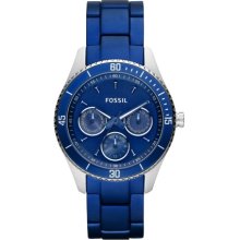 Fossil Stella Aluminum and Stainless Steel Watch Blue - ES3035