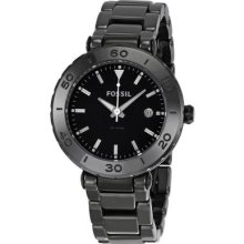 Fossil Women's Fsce1029 Mini Allie Black Dial Ceramic Watch