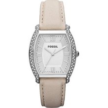 Fossil Women's Wallace ES3178 Beige Leather Analog Quartz Watch w ...