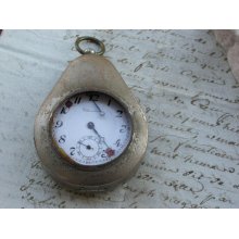 french antique silver watch pocket watch in watch box pendant box metal box watch holder antique metal box and watch