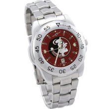 FSU Florida State University Men's Stainless Steel Wristwatch