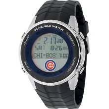 Game Time Chicago Cubs Stainless Steel Digital Schedule Watch - Men