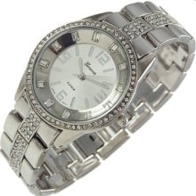 Geneva Ladies Or Men's Silver Watch Gm10as