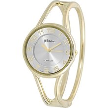 Geneva Platinum Polished Bangle Women's Watch ...