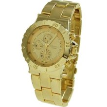 Geneva Womens Or Mens Unisex Designer Inspired Oversized Chronograph Style Watch