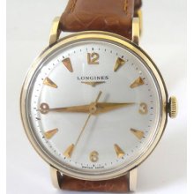 Gentlemans Vintage Longines 9 Carat Gold Mechanical Wristwatch