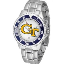 Georgia Tech Yellow Jackets Mens Steel Bandwrist Watch