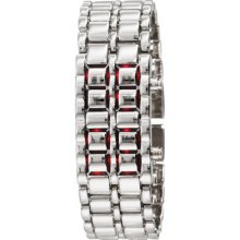 GGI International Women's LED Digital Bracelet Watch Color: Silver, Led Color: Blue