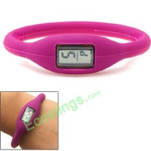 Girl's Purple Slim Silicone Water Resistant Digital Wrist Watch