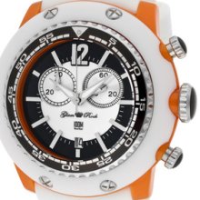 Glamrock Women's Miami Beach Chrono White/Black Dial White/Orange Resi