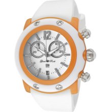 Glamrock Women's Miami Beach Chrono White Dial Orange/White Resin Case