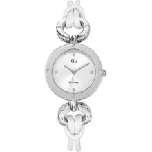 GO Classy Quartz White Calfskin Bracelet Watch ...