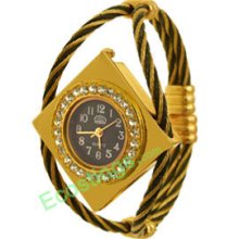 Golden & Good Rhombic Watch Case Bracelet Girl's Quartz Watch