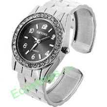 Good Bangle Quartz Watch w/ Crystal-