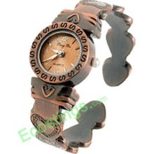 Good Jewelry Bangle Quartz Watch Heart Shape Band Bracelet Watch