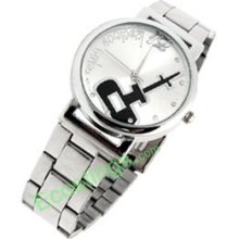 Good Jewelry Luscious Silver Dial Round Metal Men's Watches