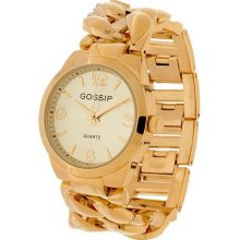 Gossip Metal Curb Link Watch - Goldtone - One Size