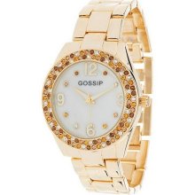 Gossip Multi-colored Crystal Bracelet Watch - Goldtone - One Size