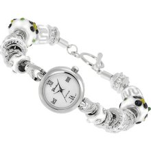 Gp By Brinley Co. Women's Rhinestone-accented Beaded Toggle Watch