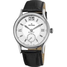 Grovana Watches Grovana Mens Big Date Silver Dial Quartz Watch Big Dat