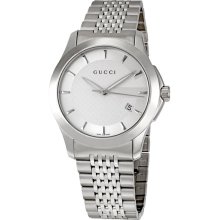 Gucci G Timeless Mens Stainless Steel Bracelet Watch YA126401