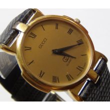 Gucci Men's Swiss Made Gold UltraThin Watch $795