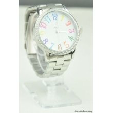 Guess Fashion Ladies Watch Silver Steel Colorful G89058l1