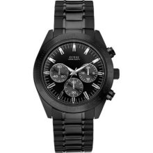 Guess Men's Black Ion-plated Stainless Chronograph 43mm Watch U15055g1