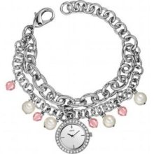 Guess Pearl Charm Bracelet Lady Watch U95124l1