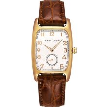 Hamilton Authentic Watch Swiss Boulton Large Brown Leather H13431553