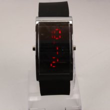 Hot Selling Arc Style Digital Display Led Wrist Watch Elegant Black